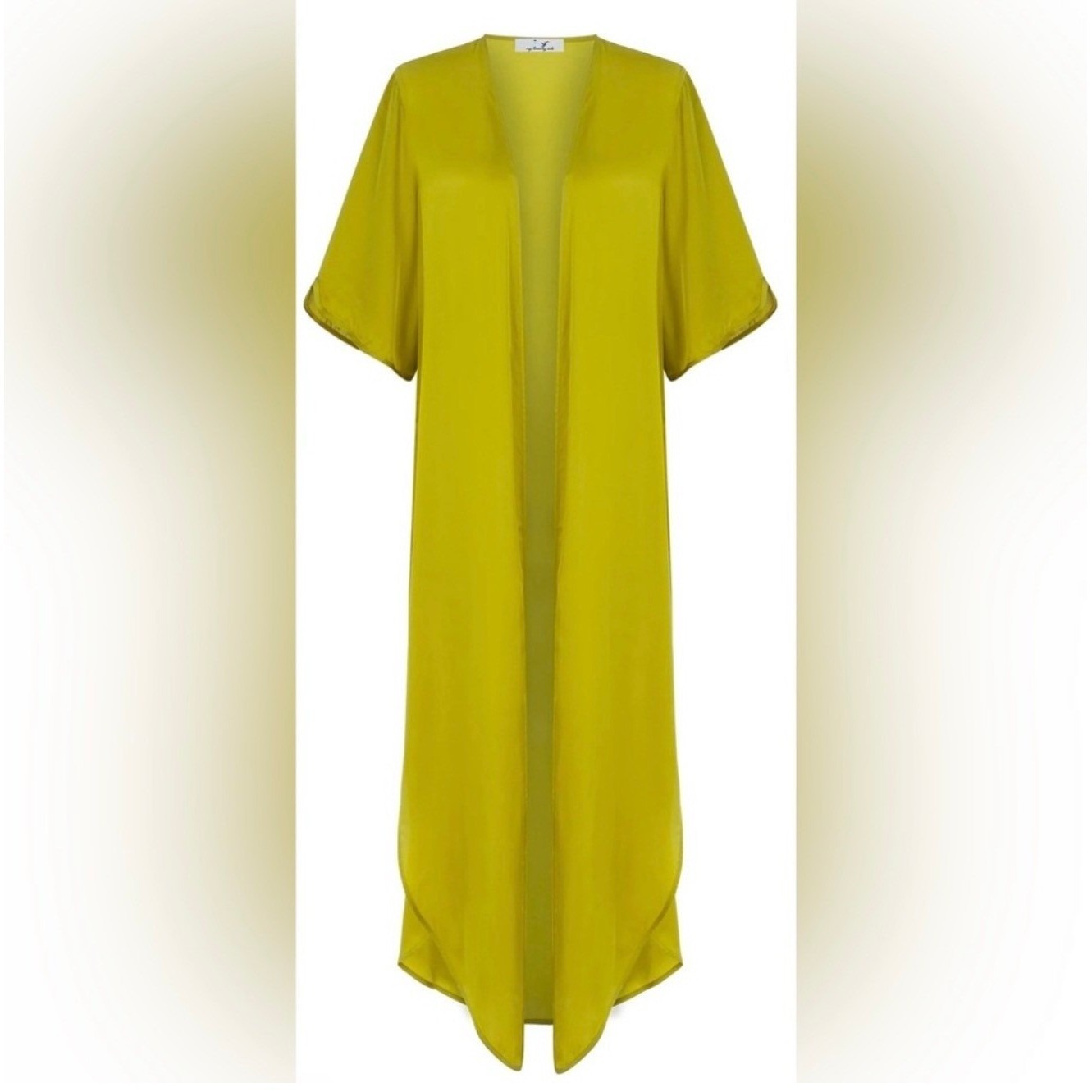 My Beachy Side Caftan Magnolia Antique Moss Green Viscose Maxi Cover Up Os New